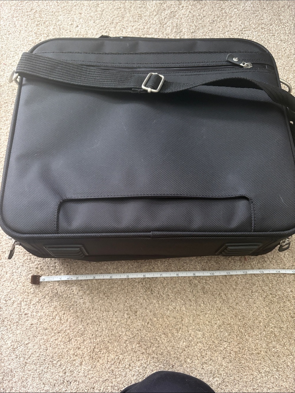 Men's Dell Black Travel Messenger Bag with Adjustable Strap